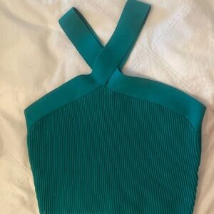 Aritzia babaton sculpt knit cross cropped tank